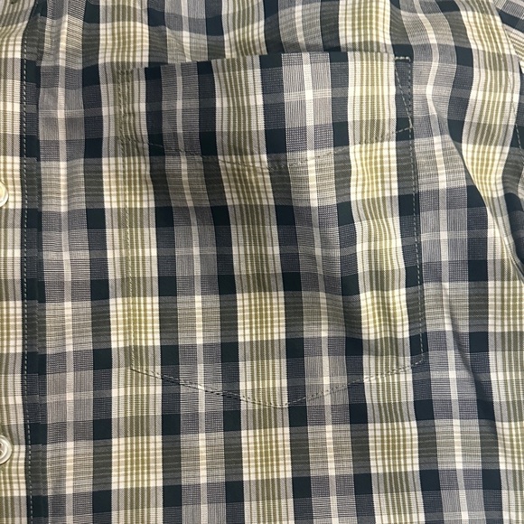Eddie Bauer wrinkle free classic knit Plaid Button-Up long Shirt 100% cotton - Picture 5 of 10